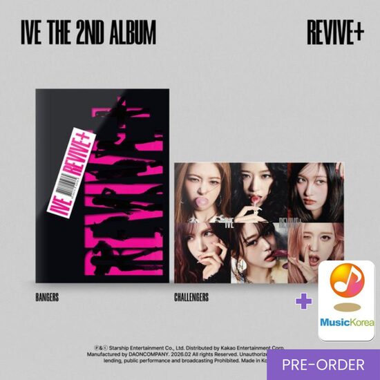 {PRE-ORDER} IVE - 2nd Album [REVIVE+] (Standard Ver.) + MusicKorea Photocard